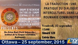 NEWS | University of Ottawa – Conferinta academica – Dr Crina Bud