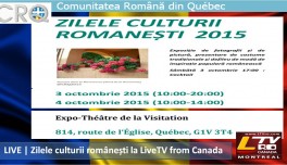 LIVE | Quebec – Zilele culturii românești la LiveTVRO Canada