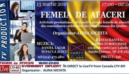 VIDEO | FEMEIA de AFACERI IN DIRECT la LiveTVRO Canada / MRTV.ca Montreal – 2016-03-13