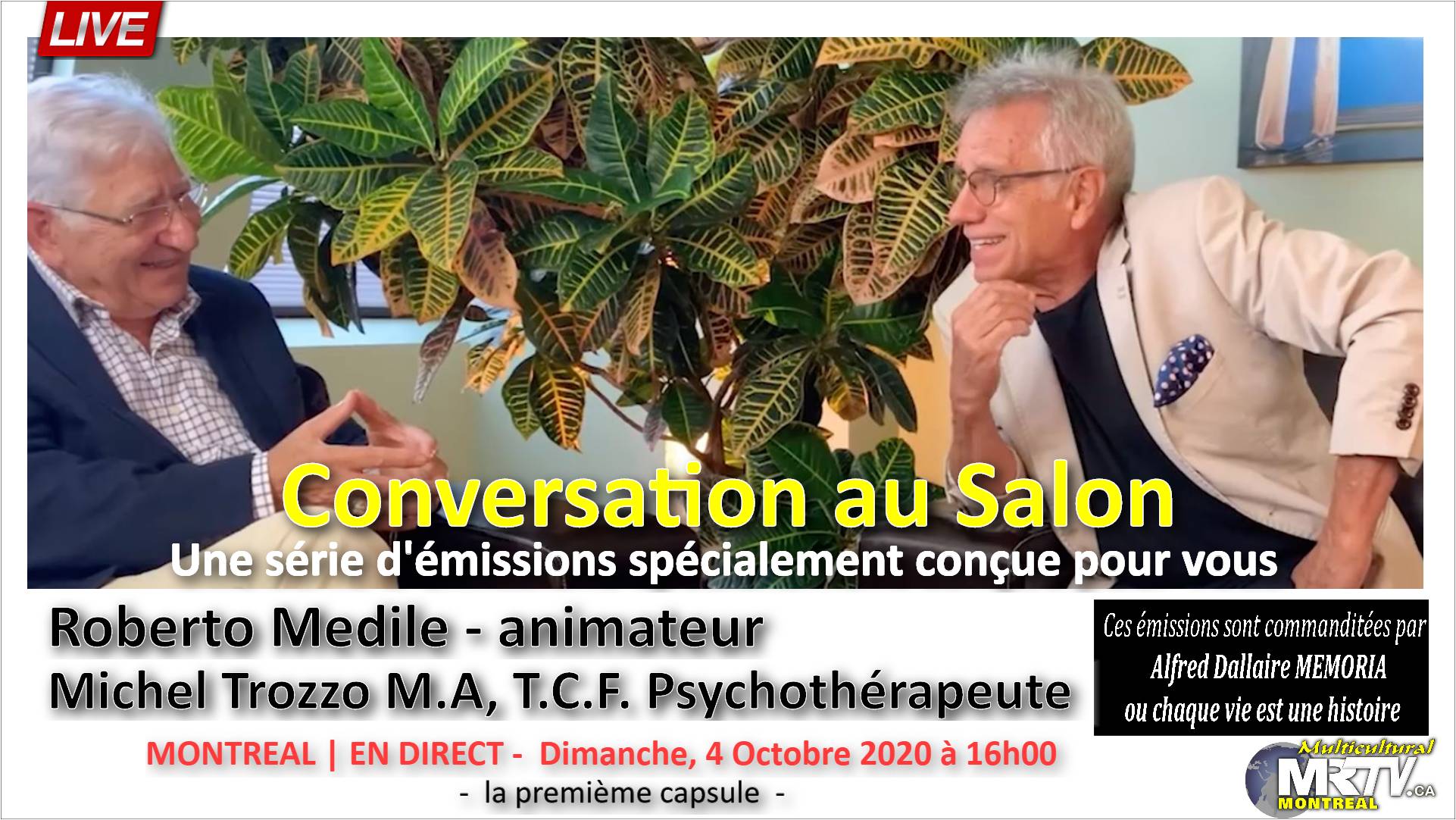 🔴 LIVE | 2020-10-04 Episode 01 «L’amour» – CONVERSATION AU SALON