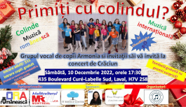 🔴 2022-12-10 | Concert de crăciun susținut de grupul vocal de copii Armonia și invitații săi