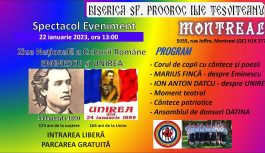 🔴 2023-01-22 | Ziua Națională a Culturii Române – Spectacol Aniversar EMINESCU și UNIREA la Bis. Ilie Tesviteanu