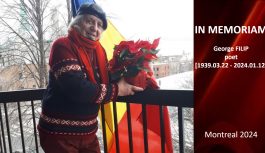 IN MEMORIAM | A fost și va dăinui ! Poet George Filip [1939.03.22 – 2024.01.12] Diaspora română din Canada – Montreal este in doliu